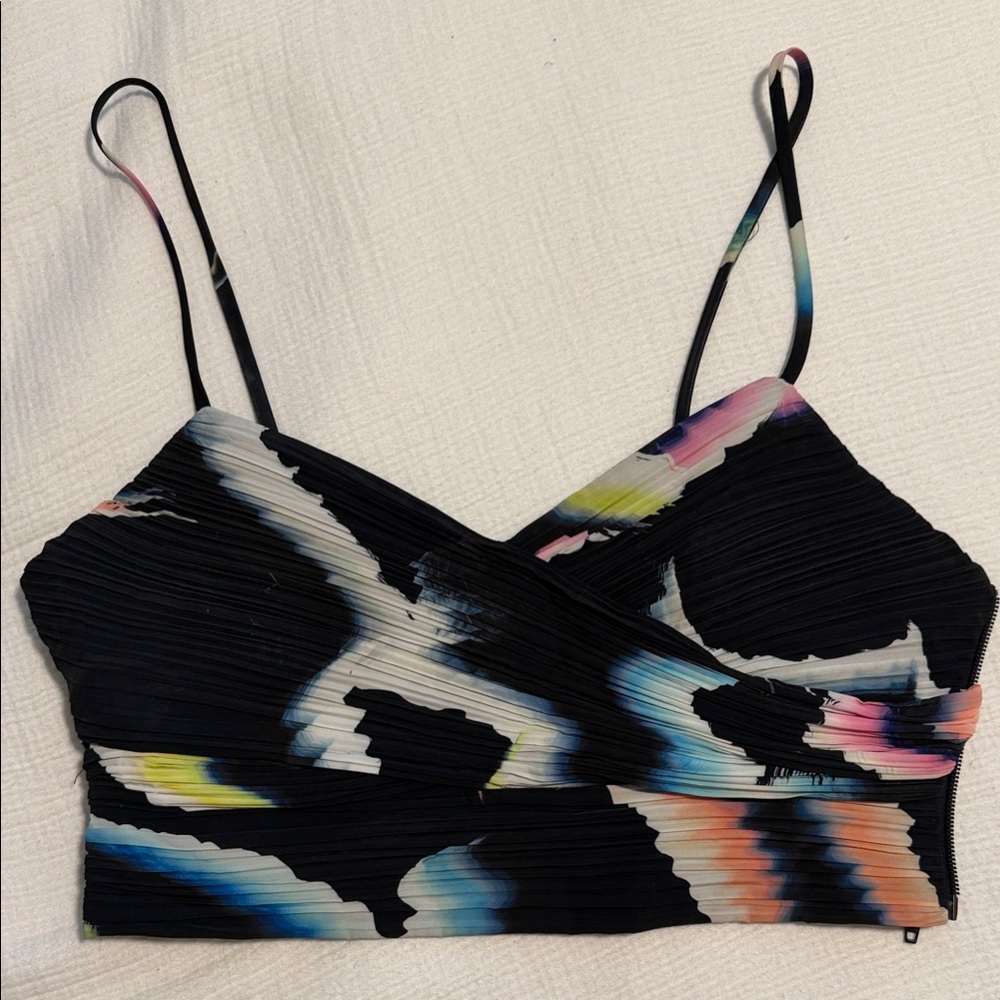 A.L.C. Black and Multicolor Camisole